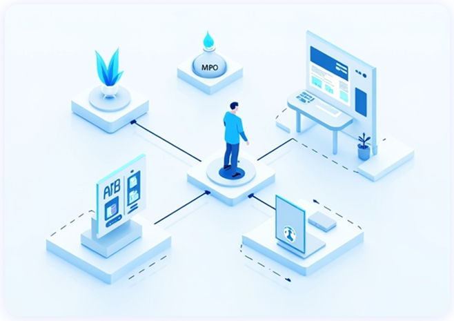 Healthcare Integration Workflow Isometric Graphic